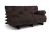 Canapé lit 160x200 - Slim Comfort Black - Pascall Futon Marron