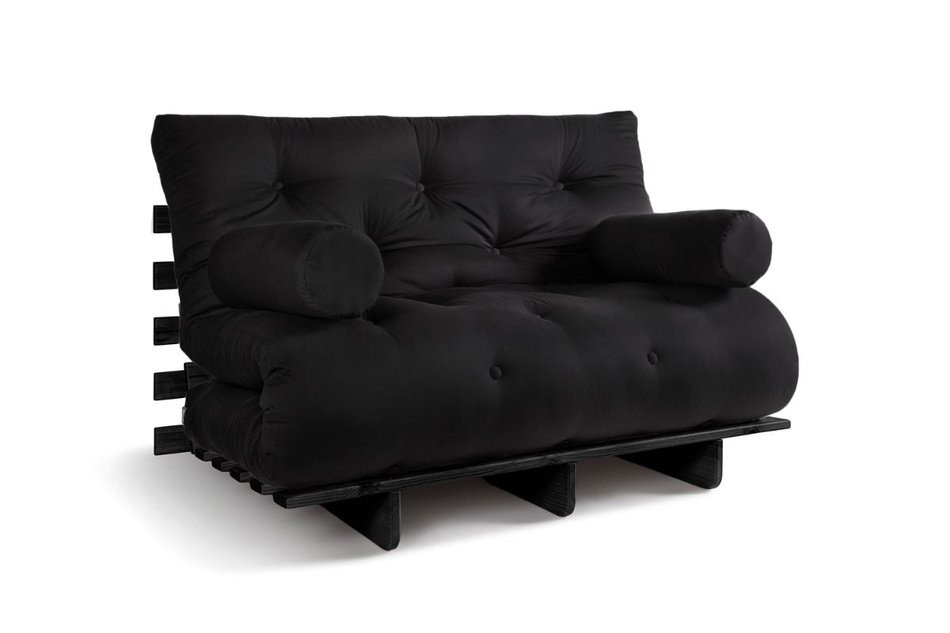 Canapé lit 120x200 - Slim Basic Black - Pascall Futon Noir