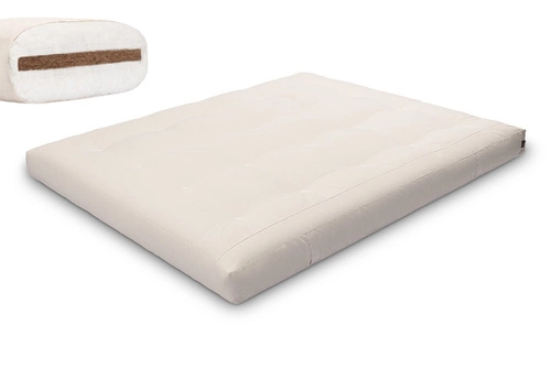 Ecru \ Coton non tissé + 3 cm de couche de noix de coco \ 160x200 cm