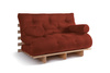 Canapé lit 120x200 - Slim Exclusive Classic - Pascall Futon Brique