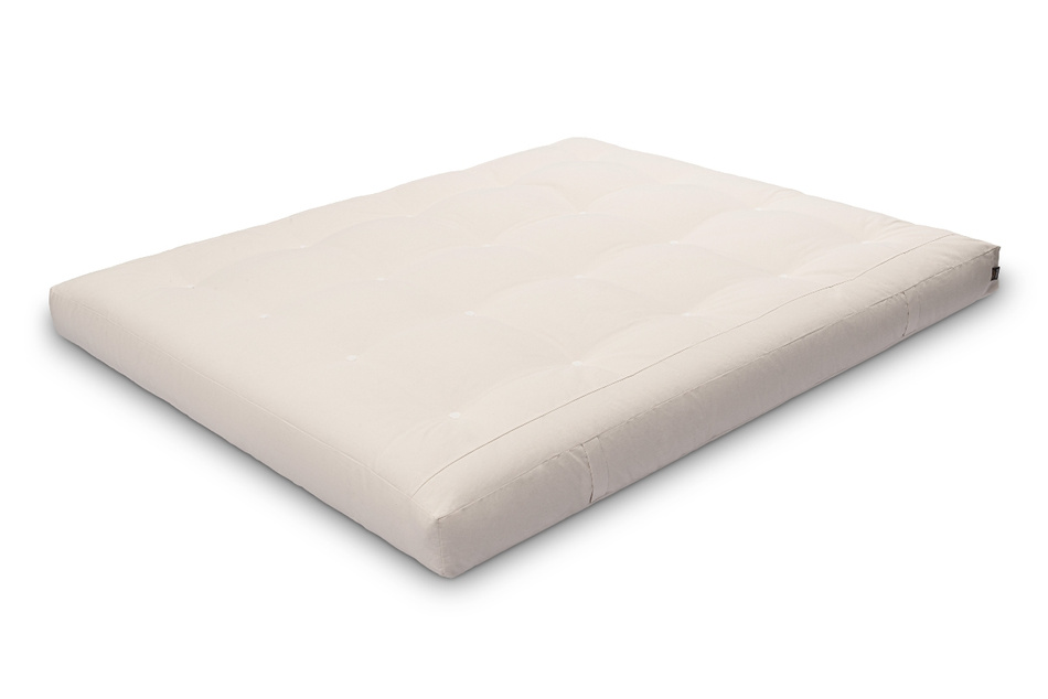 Matelas 160x200 naturel avec de la laine, coco et 2x latex - Futon Comfort Wool - Pascall Ecru