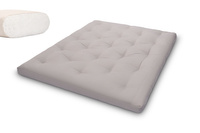 Matelas 160x200 naturel - Futon Slim Natural - Pascall Gris