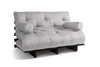 Canapé lit 140x200 - Slim Comfort Black - Pascall Futon Gris Clair