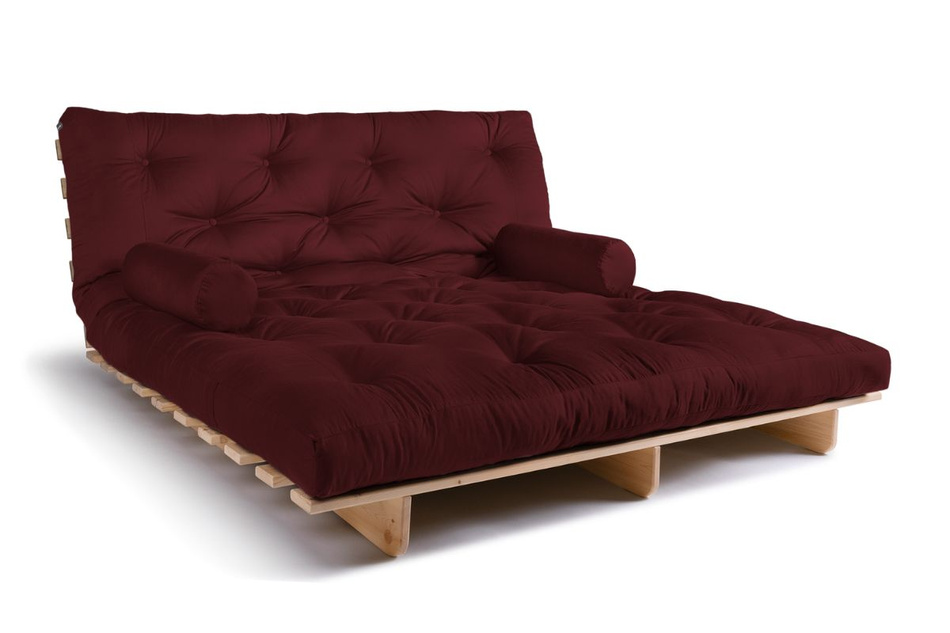 Canapé lit 180x200 - Slim Exclusive Classic - Pascall Futon Bordeaux