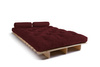 Canapé lit 120x200 - Slim Comfort Classic - Pascall Futon Bordeaux