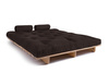 Canapé lit 160x200 - Slim Basic Classic - Pascall Futon Marron