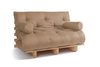 Canapé lit 140x200 - Slim Basic Classic - Pascall Futon Beige