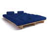 Canapé lit 180x200 - Slim Comfort Classic - Pascall Futon Bleu