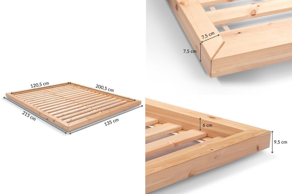 Lit en bois 120x200 - Zen Natura - Pascall
