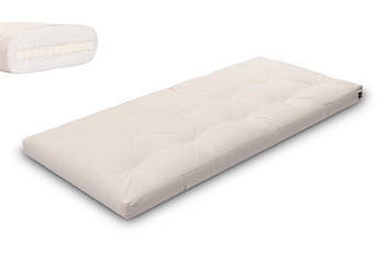 Matelas 90x200 naturel avec latex - Futon Slim Latex - Pascall Ecru