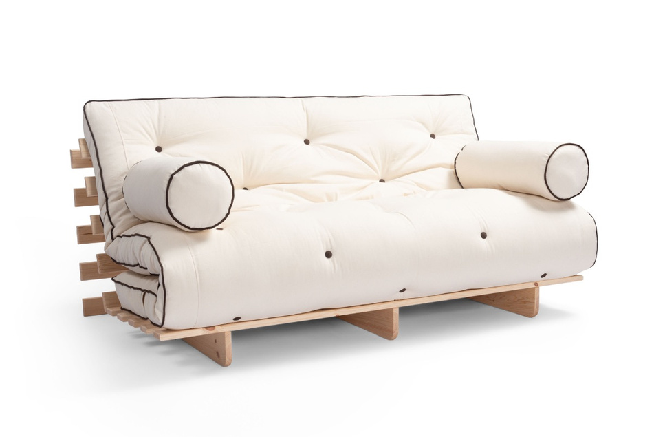 Canapé lit 180x200 - Slim Exclusive Kedro Classic - Pascall Futon Ecru