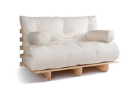 Canapé lit 140x200 - Slim Basic Classic - Pascall Futon Ecru