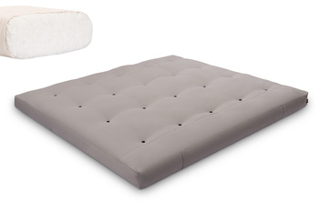 Matelas 180x200 naturel - Futon Medium Natural - Pascall Gris