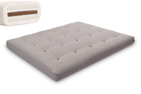 Matelas 160x200 naturel avec coco et 2x latex - Futon Comfort Relax - Pascall Gris