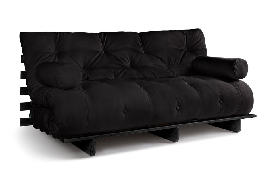 Canapé lit 180x200 - Slim Comfort Black - Pascall Futon Noir