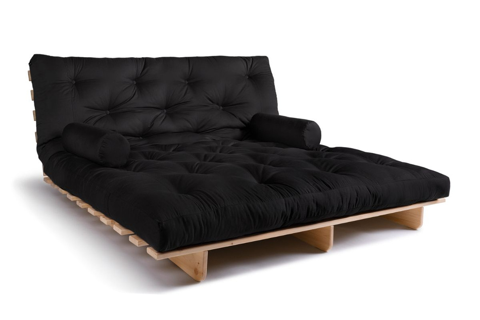 Canapé lit 180x200 - Slim Basic Classic - Pascall Futon Noir