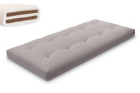 Matelas 90x200 naturel avec coco - Futon Medium Duo Coco - Pascall Gris