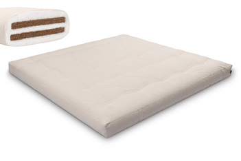 Matelas 200x200 naturel avec coco - Futon Medium Duo Coco - Pascall Ecru