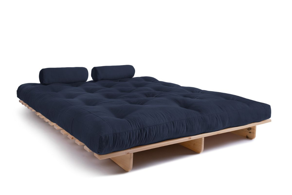 Canapé lit 160x200 - Slim Basic Classic - Pascall Futon Blue Marine