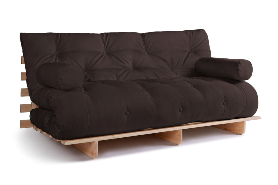 Canapé lit 180x200 - Slim Basic Classic - Pascall Futon Marron