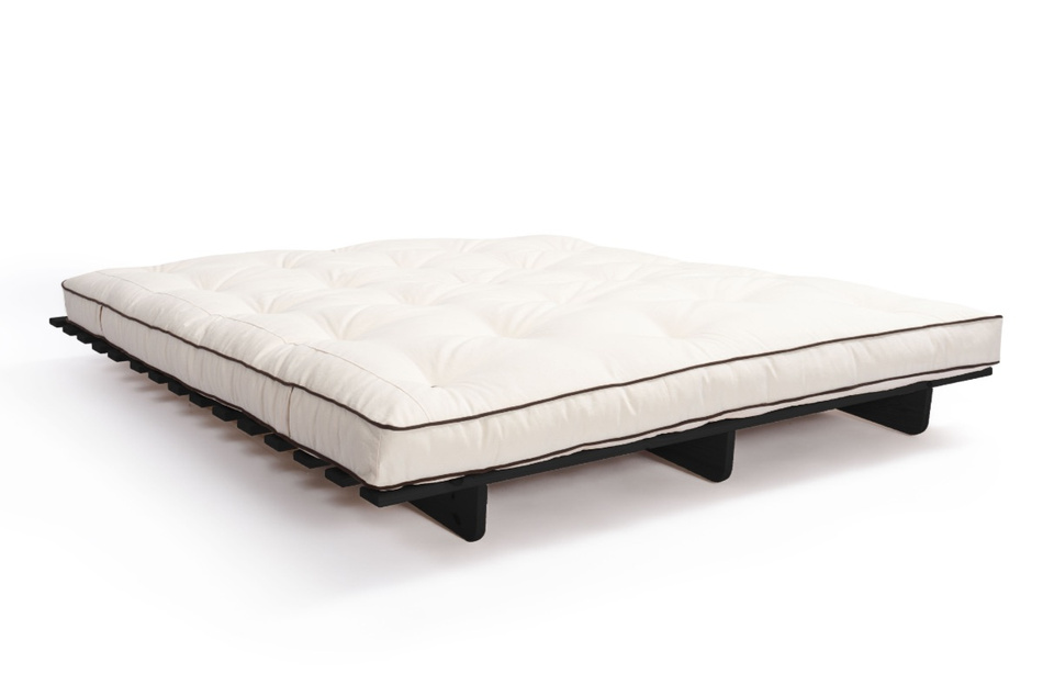Canapé lit 180x200 - Slim Basic Kedro Black - Pascall Futon Ecru
