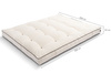 Matelas 200x200 naturel avec latex - Futon Comfort Trio Latex Wool - Pascall Kedro Ecru