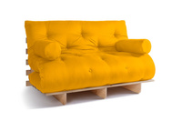 Canapé lit 140x200 - Slim Exclusive Classic - Pascall Futon Jaune