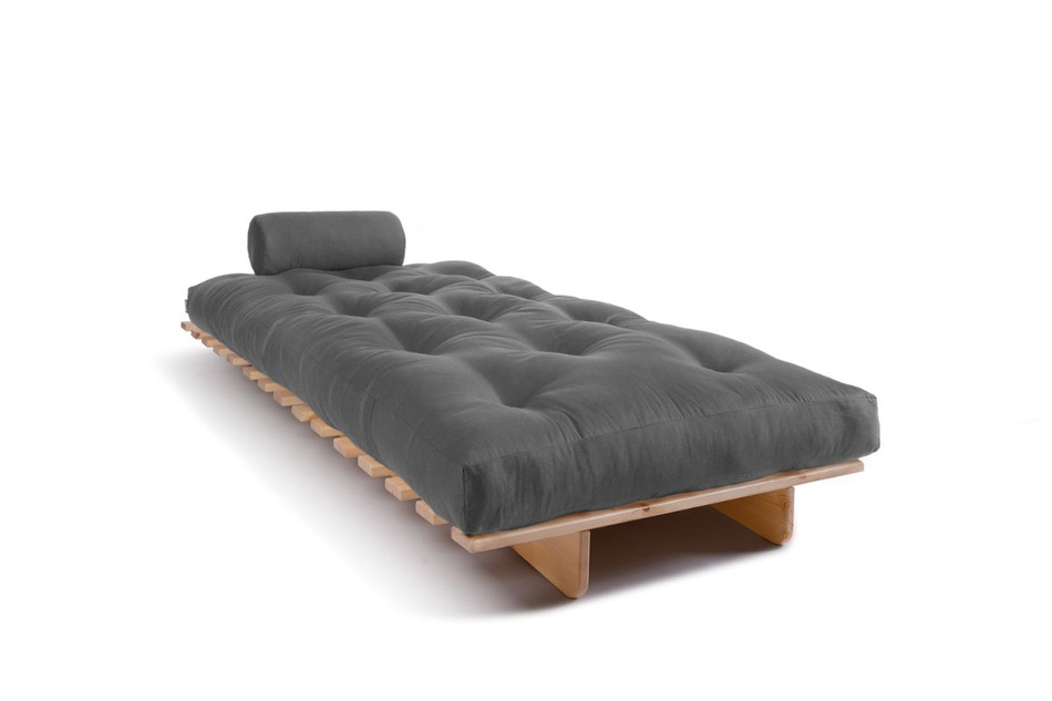 Canapé lit 90x200 - Slim Basic Classic - Pascall Futon Gris