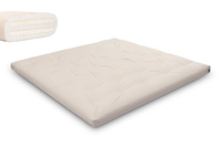 Matelas 200x200 naturel avec latex - Futon Slim Duo Latex - Pascall Ecru
