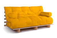 Canapé lit 180x200 - Slim Basic Classic - Pascall Futon Jaune