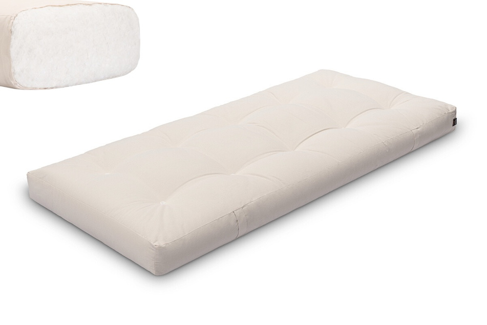 Matelas 90x200 naturel - Futon Comfort Natural - Pascall Ecru