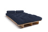 Canapé lit 120x200 - Slim Basic Classic - Pascall Futon Blue Marine