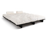 Canapé lit 180x200 - Slim Basic Black - Pascall Futon Ecru