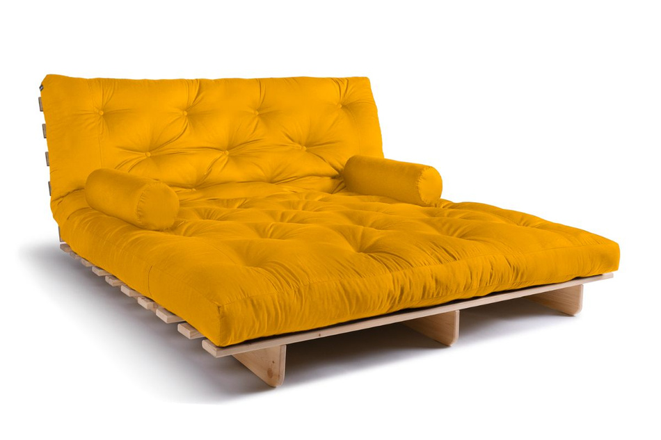 Canapé lit 180x200 - Slim Basic Classic - Pascall Futon Jaune
