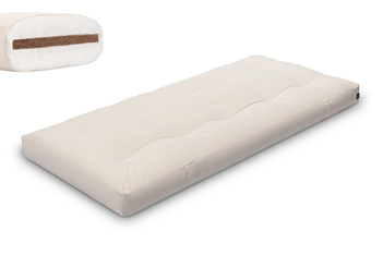 Matelas 90x200 naturel avec coco - Futon Medium Coco - Pascall Ecru