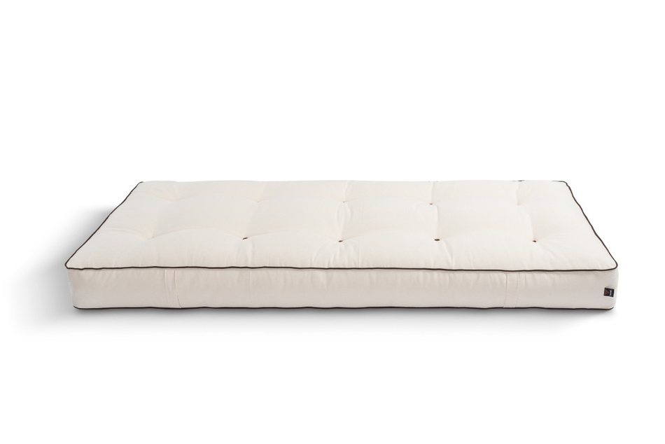 Matelas 90x200 naturel avec de la laine, coco et 2x latex - Futon Comfort Wool Kedro - Pascall Ecru
