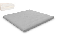 Matelas 200x200 naturel avec latex - Futon Slim Latex - Pascall Gris Clair
