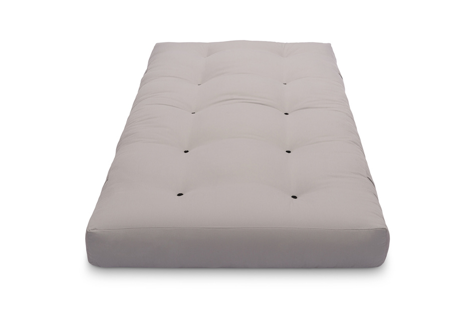 Matelas 90x200 naturel avec latex et 2x coco- Futon Comfort Relax Hard - Pascall Gris