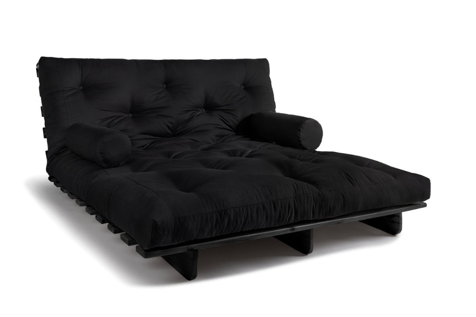 Canapé lit 160x200 - Slim Basic Black - Pascall Futon Noir