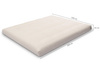Matelas 160x200 naturel avec latex et 2x coco- Futon Comfort Relax Hard - Pascall Gris