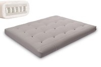 Matelas 160x200 naturel - Futon Hybrid Pocket H3 - Pascall Gris