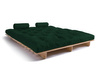 Canapé lit 180x200 - Slim Comfort Classic - Pascall Futon Vert Bouteille