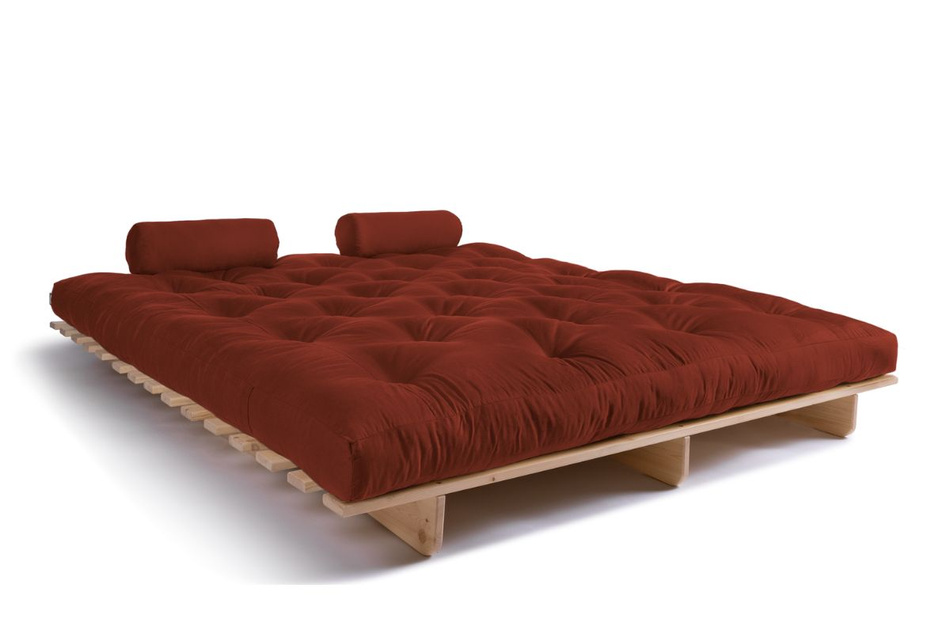 Canapé lit 180x200 - Slim Comfort Classic - Pascall Futon Brique