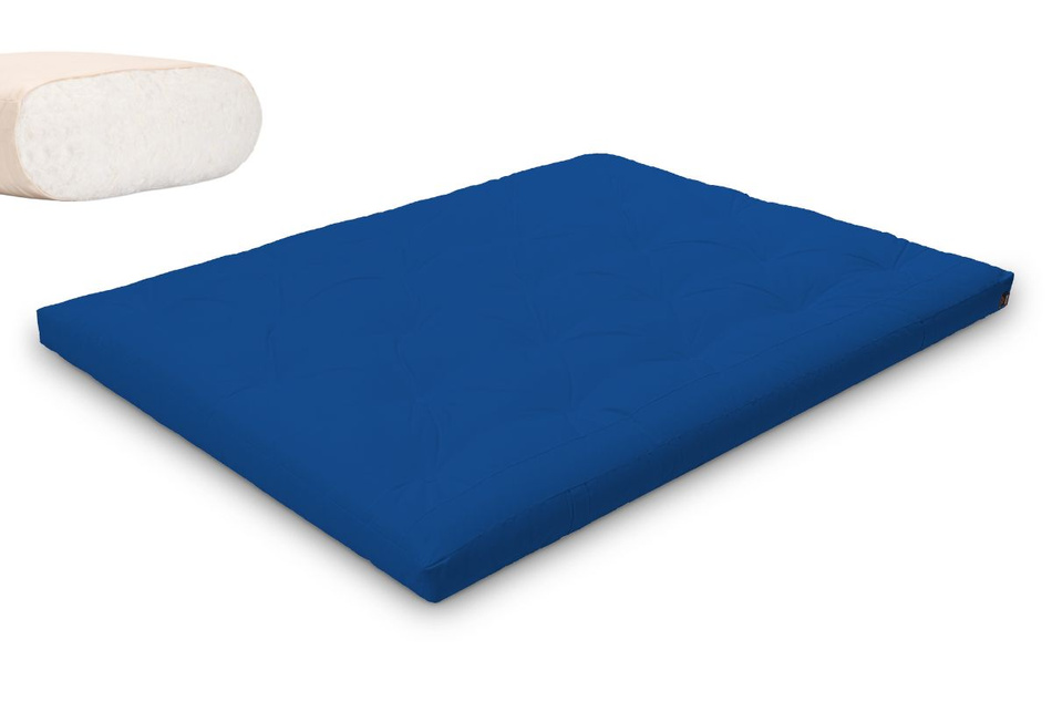 Matelas 160x200 naturel - Futon Slim Natural - Pascall Bleu
