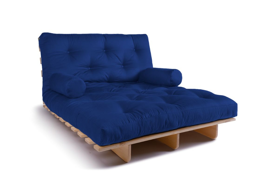 Canapé lit 120x200 - Slim Exclusive Classic - Pascall Futon Bleu