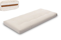 Matelas 90x200 naturel avec de la laine, coco et 2x latex - Futon Comfort Wool - Pascall Ecru