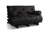 Canapé lit 140x200 - Slim Basic Black - Pascall Futon Noir