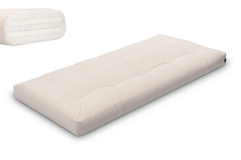 Matelas 90x200 naturel avec latex - Futon Medium Duo Latex - Pascall Ecru