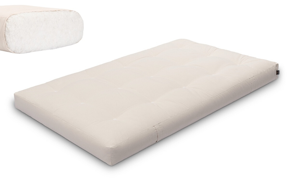 Matelas 120x200 naturel - Futon Medium Natural - Pascall Ecru