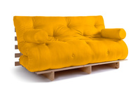Canapé lit 160x200 - Slim Basic Classic - Pascall Futon Jaune